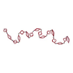 6' Red Glittered Finial And Onion With Silver Ball Christmas Garland 5 6' Red Glittered Finial And Onion With Silver Ball Christmas Garland -Best Christmas Store ksa h7502updated 52960.1667536108