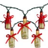 Set Of 10 Pink And Red Champagne Bottles Summer Lights