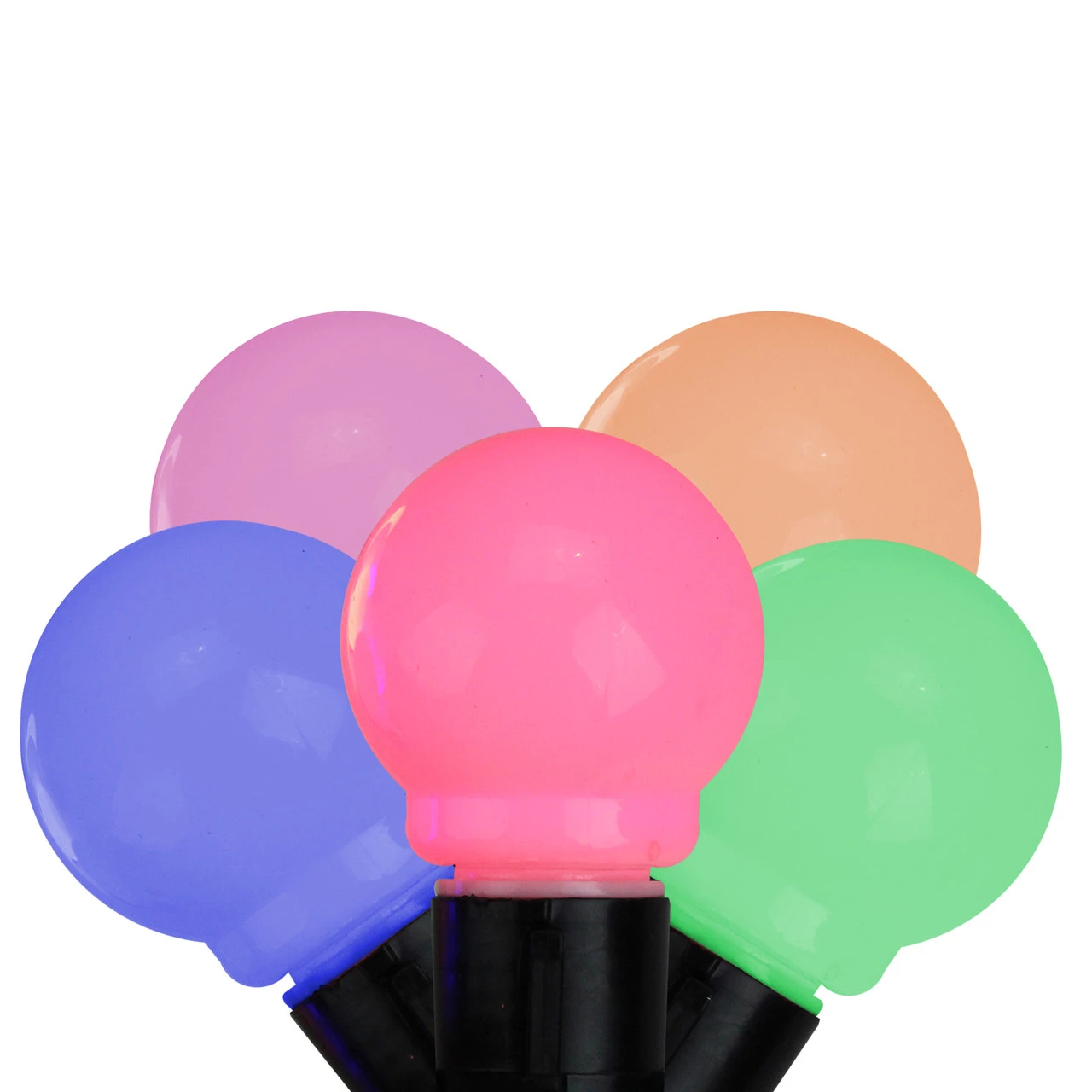 10 Pink And Blue Mini Glass LED Christmas Lights - 15 Ft Black Wire 1 10 Pink And Blue Mini Glass LED Christmas Lights - 15 Ft Black Wire