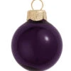 2ct Purple Shiny Christmas Glass Ball Ornaments 6" (150mm)