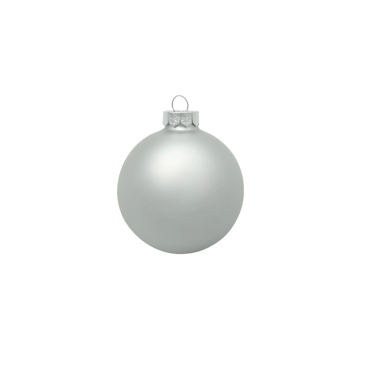 12ct Silver Matte Glass Christmas Ball Ornaments 2.75" (70mm) 1 12ct Silver Matte Glass Christmas Ball Ornaments 2.75" (70mm)