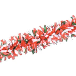 Club Pack Of 24 Red, White And Green Festive Tissue Festooning Decorations 25'