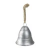 8.5" Silver And Beige Country Rustic Hanging Christmas Bell