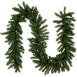 9' X 12" Pre-Lit Canadian Pine Artificial Christmas Garland, Multicolor Lights