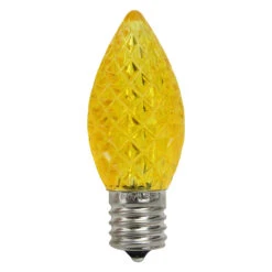 Pack Of 25 LED Faceted C9 Yellow Christmas Replacement Bulbs