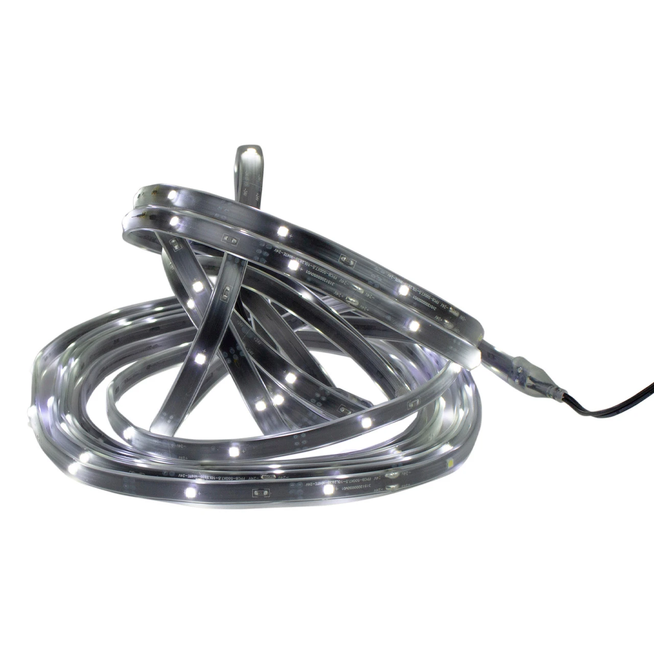 18' Pure White LED Outdoor Christmas Linear Tape Lighting - Black Finish 1 18' Pure White LED Outdoor Christmas Linear Tape Lighting - Black Finish