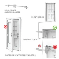 Adjustable Christmas Garland Hanger For Single Door Frames -Best Christmas Store norhtlight v 20720 brn 7updated 20947.1667490773