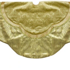 48-Inch Golden Scalloped Velvet Christmas Tree Skirt With A Metallic Trim -Best Christmas Store northlight20l87973 25742.1667573309