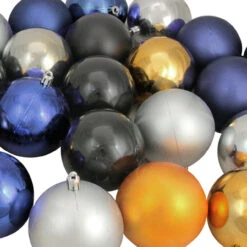 32ct Black And Gold Shatterproof 2-Finish Christmas Ball Ornaments 3.25" (80mm) -Best Christmas Store northlight20lj15379 82000.1667534234
