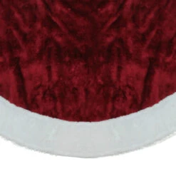 48" White And Burgundy Plush Christmas Tree Skirt -Best Christmas Store northlight20n90764 94306.1667573342