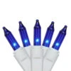 150 Blue Heavy-Duty Commercial Grade Icicle Christmas Lights - 8.5 Ft White Wire