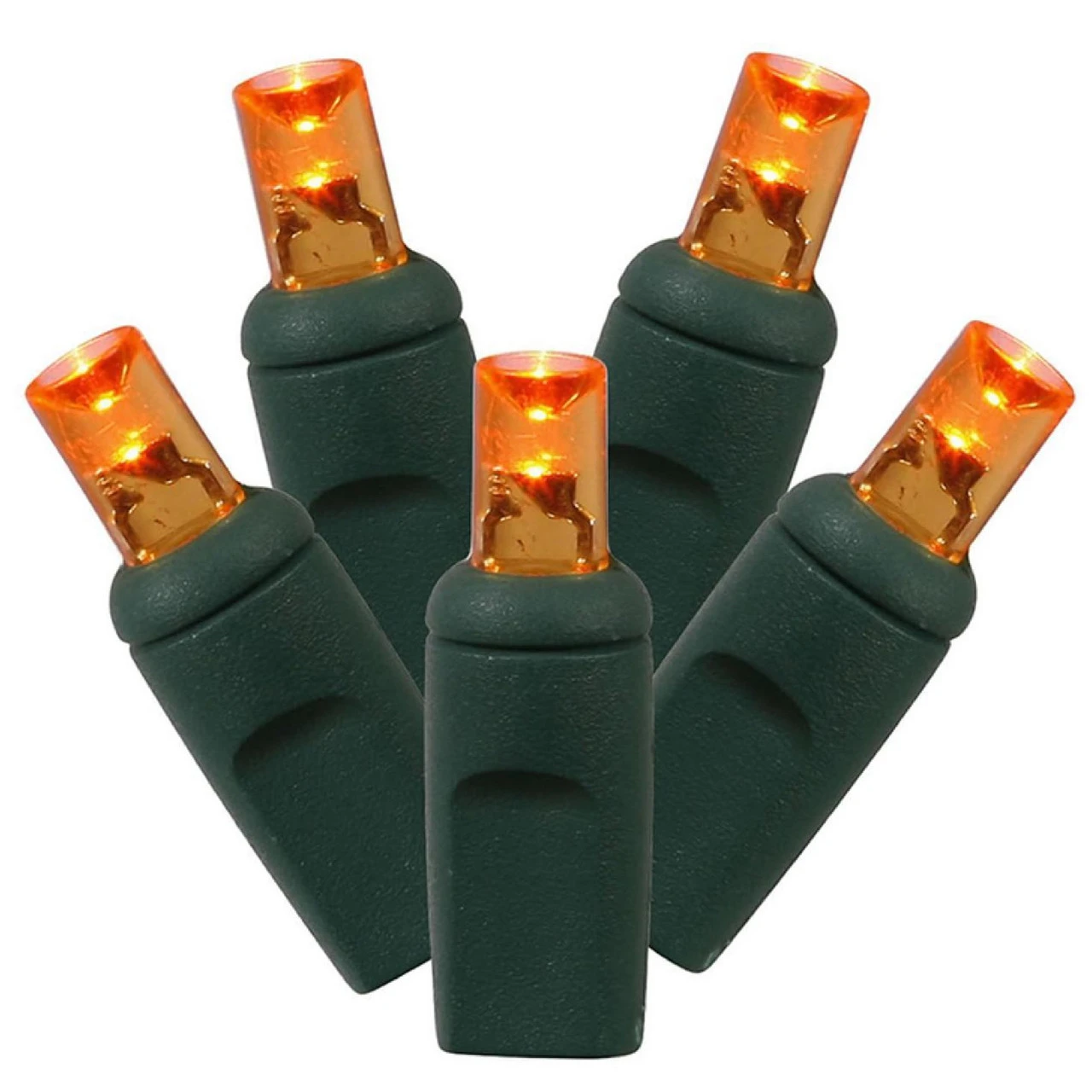 4' X 6' Orange LED Net Style Christmas Lights - Green Wire 1 4' X 6' Orange LED Net Style Christmas Lights - Green Wire