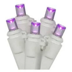 50 Purple LED Wide Angle Christmas Lights - 16.25 Ft White Wire -Best Christmas Store northlight20nl02572 03 96127.1667578391