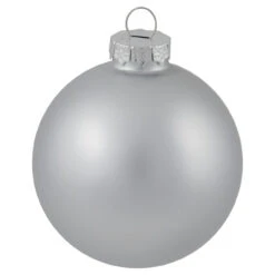 72ct Silver Shiny And Matte Christmas Glass Ball Ornaments 4" (100mm) -Best Christmas Store northlight20wy15216 05 36591.1667576169