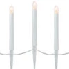 10-Count White C7 Candle Pathway Markers Christmas Lights, White Wire