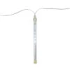 Set Of 10 White Transparent Dripping Icicle Snowfall Christmas Light Tubes - 14.25 Ft Clear Wire