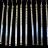Set Of 10 Transparent Dripping Icicle Snowfall Christmas Light Tubes - 14 Ft Clear Wire