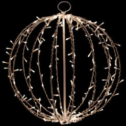 23" LED Lighted Christmas Hanging Ball Decoration – Warm White Lights