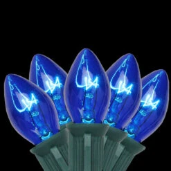 25-Count Blue C7 Christmas Light Set, 24ft Green Wire -Best Christmas Store northlight b42g8411 03 03101.1667663762