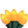 25-Count Opaque Orange C7 Christmas Light Set, 24ft Green Wire