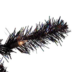 4' Pre-Lit Slim Black Artificial Tinsel Christmas Tree- Clear Lights -Best Christmas Store northlight b83507 3 81654.1667576683