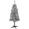 4' Pre-Lit Flocked Pine Artificial Christmas Tree, Clear Lights