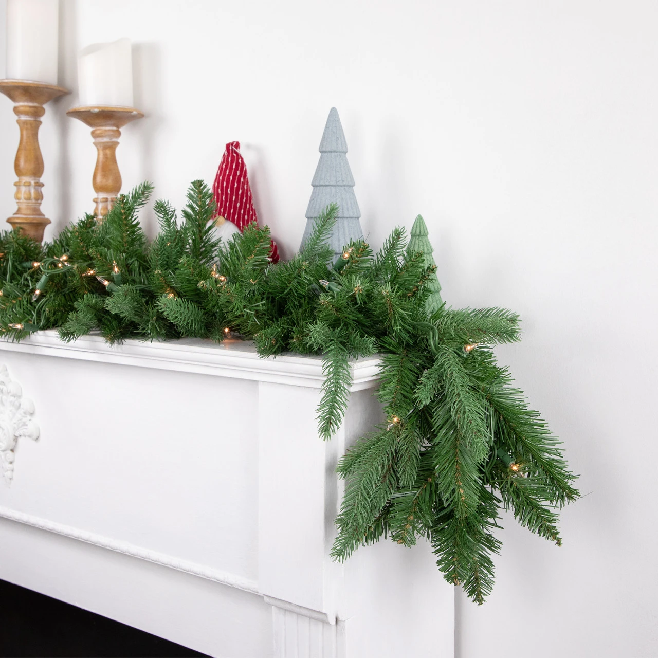 9' X 12" Pre-Lit Washington Frasier Fir Artificial Christmas Garland - Clear Lights 2 9' X 12" Pre-Lit Washington Frasier Fir Artificial Christmas Garland - Clear Lights - Image 2