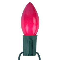 25-Count Opaque Fuchsia Pink C9 Christmas Light Set, 24ft Green Wire 6 25-Count Opaque Fuchsia Pink C9 Christmas Light Set, 24ft Green Wire -Best Christmas Store northlight c4bg8p11 02 45637.1683731945