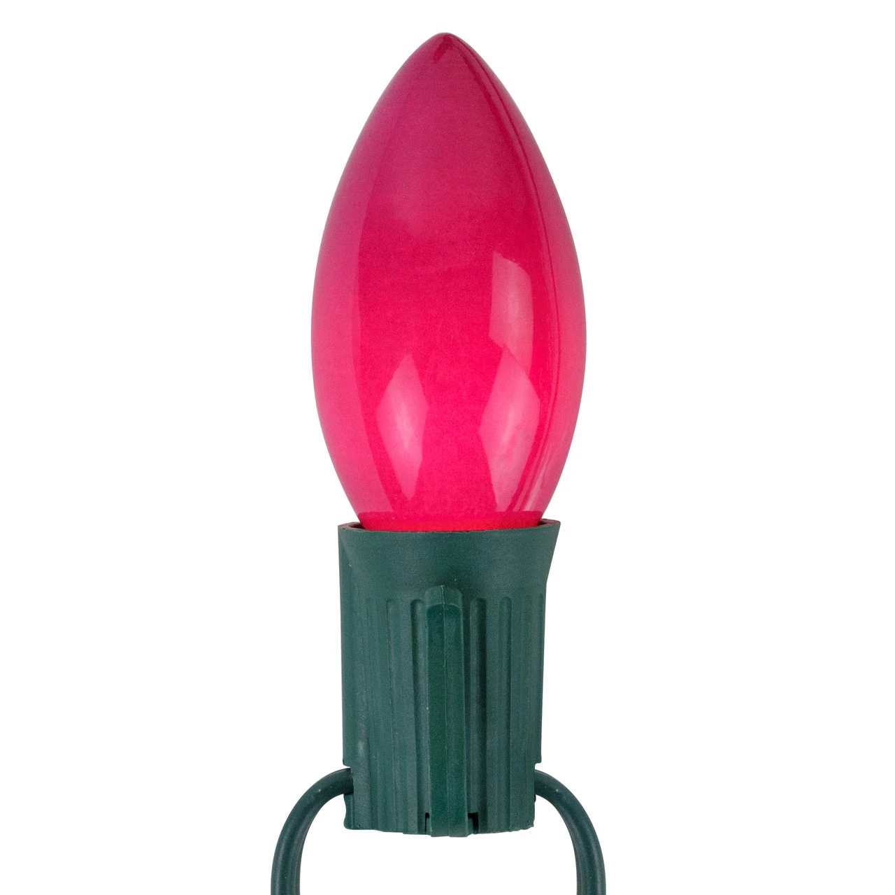 25-Count Opaque Fuchsia Pink C9 Christmas Light Set, 24ft Green Wire 3 25-Count Opaque Fuchsia Pink C9 Christmas Light Set, 24ft Green Wire - Image 3
