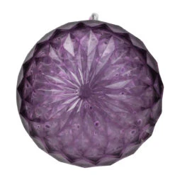 6" Purple LED Christmas Crystal Sphere Hanging Outdoor Decor