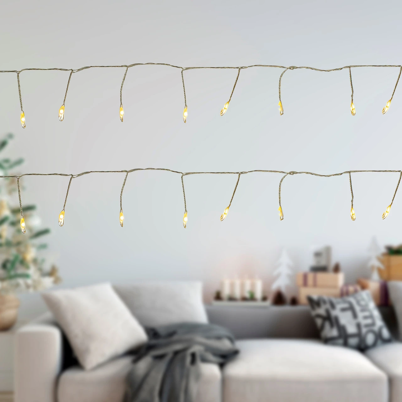 Set Of 40 Warm White LED Fairy Christmas Lights 6’ 1 Set Of 40 Warm White LED Fairy Christmas Lights 6’