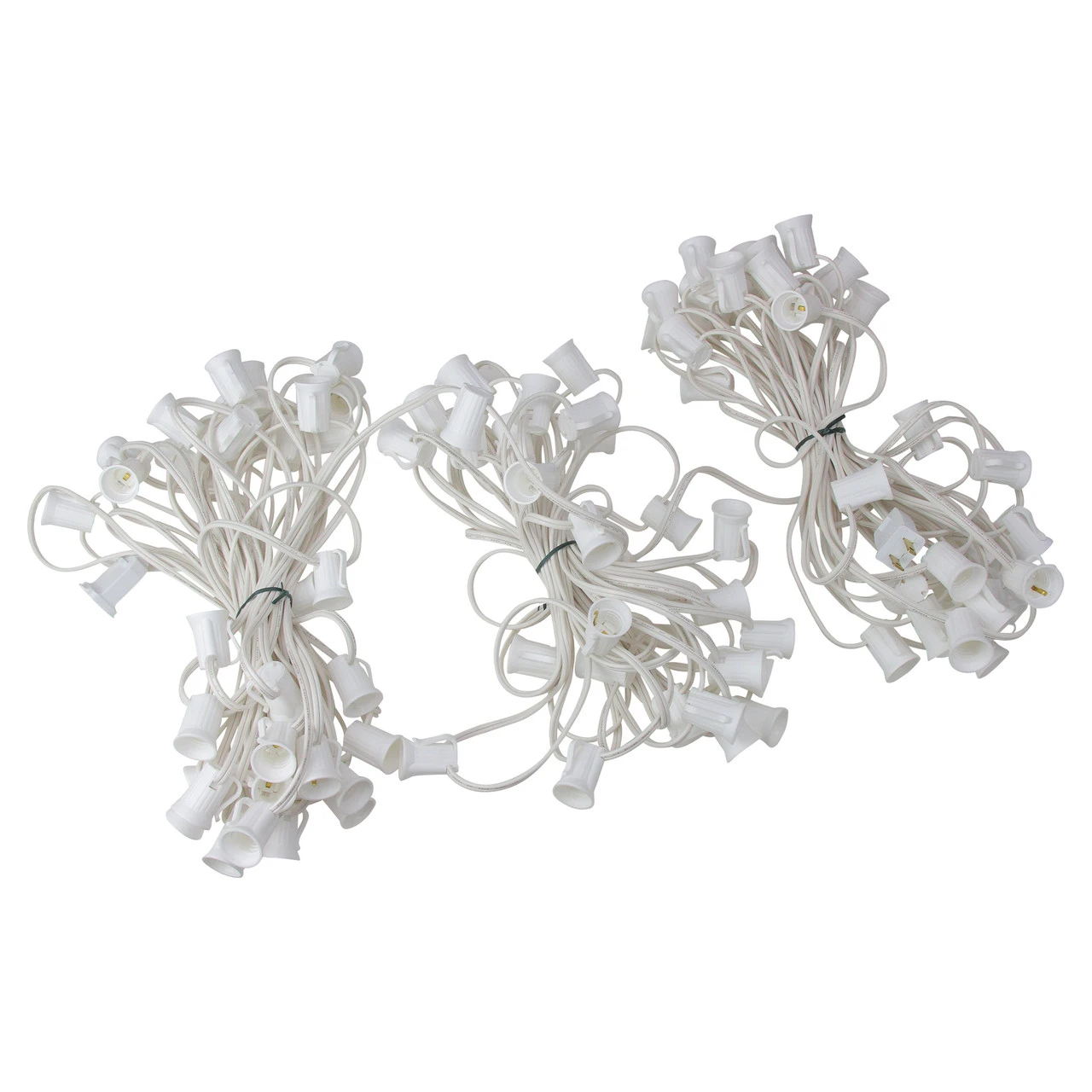 100' White Commercial C9 Christmas Light Socket Set 1 100' White Commercial C9 Christmas Light Socket Set