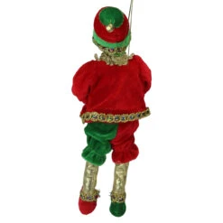 12" Red And Green Bendable Elf In A Suit Hanging Christmas Ornament -Best Christmas Store northlight e27402 2 43676.1667623269