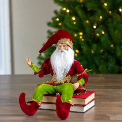 18" Red And Green Whimsical Elf Christmas Decor Figurine -Best Christmas Store northlight e76464 5 59192.1667592786