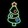 15" LED Lighted Neon Style Christmas Tree Window Silhouette