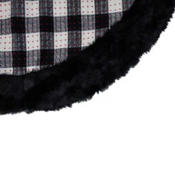 48" Black And White Buffalo Plaid Christmas Tree Skirt -Best Christmas Store northlight fo26656 2 sample 30381.1667530451