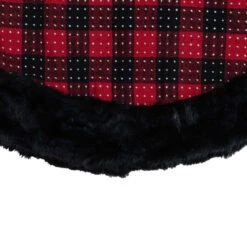 48" Red And Black Plaid With Polka Dots Christmas Tree Skirt -Best Christmas Store northlight fo26683 3 40671.1667530454