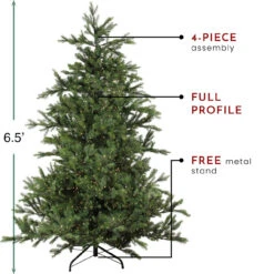 6.5' Pre-Lit Full Oregon Noble Fir Artificial Christmas Tree - Warm White LED Lights -Best Christmas Store northlight gb516800438 thumbnail 1 75789.1667536345