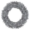 36" Silver Tinsel Artificial Christmas Wreath, Unlit