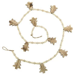 6' X 3" Christmas Trees And Beads Wooden Garland -Best Christmas Store northlight gb94388 2 63049.1681234586