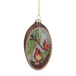 6" Cardinal Glass Plate Christmas Ornament -Best Christmas Store northlight gb94421 sample 2 93990.1669907970