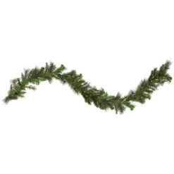 9' X 12" Green Pre-Lit Canyon Pine Artificial Christmas Garland - Clear Lights