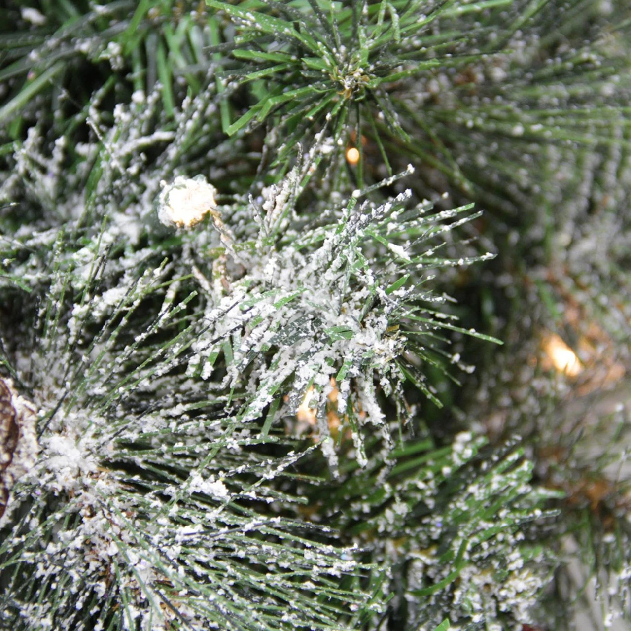 Pre-Lit Frosted Arctic Mist Pine Artificial Christmas Wreath - 30-Inch, Clear Lights 3 Pre-Lit Frosted Arctic Mist Pine Artificial Christmas Wreath - 30-Inch, Clear Lights - Image 3