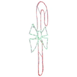 28" Green And White LED Lighted Candy Cane With Bow Christmas Window Silhouette -Best Christmas Store northlight gv94153 3new 24441.1681481551