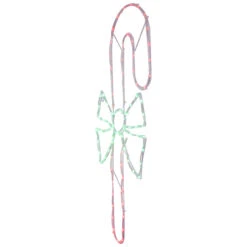 28" Green And White LED Lighted Candy Cane With Bow Christmas Window Silhouette -Best Christmas Store northlight gv94153 4 90044.1681481551