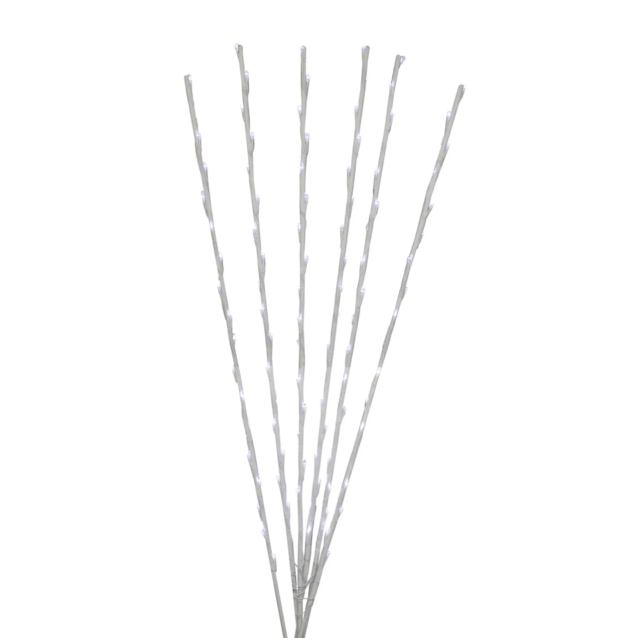 Set Of 6 Enchanted Garden LED Pure White Lighted Branch Spray Driveway Pathway Markers - 4' 3 Set Of 6 Enchanted Garden LED Pure White Lighted Branch Spray Driveway Pathway Markers - 4' - Image 3