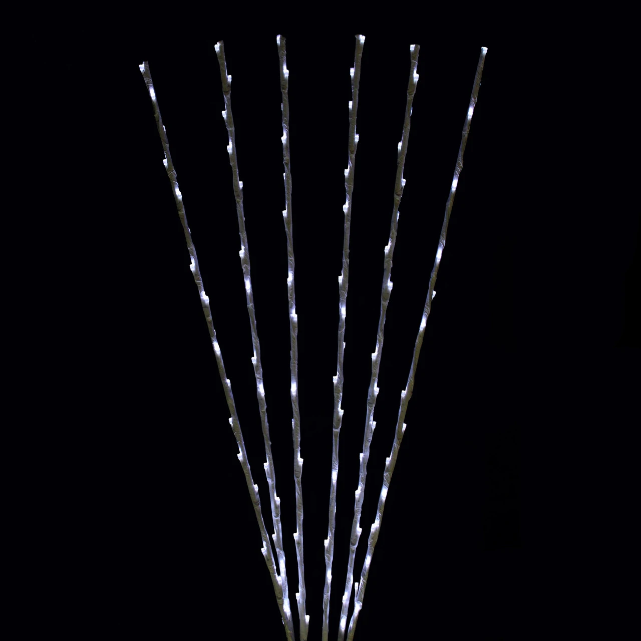 Set Of 6 Enchanted Garden LED Pure White Lighted Branch Spray Driveway Pathway Markers - 4' 1 Set Of 6 Enchanted Garden LED Pure White Lighted Branch Spray Driveway Pathway Markers - 4'