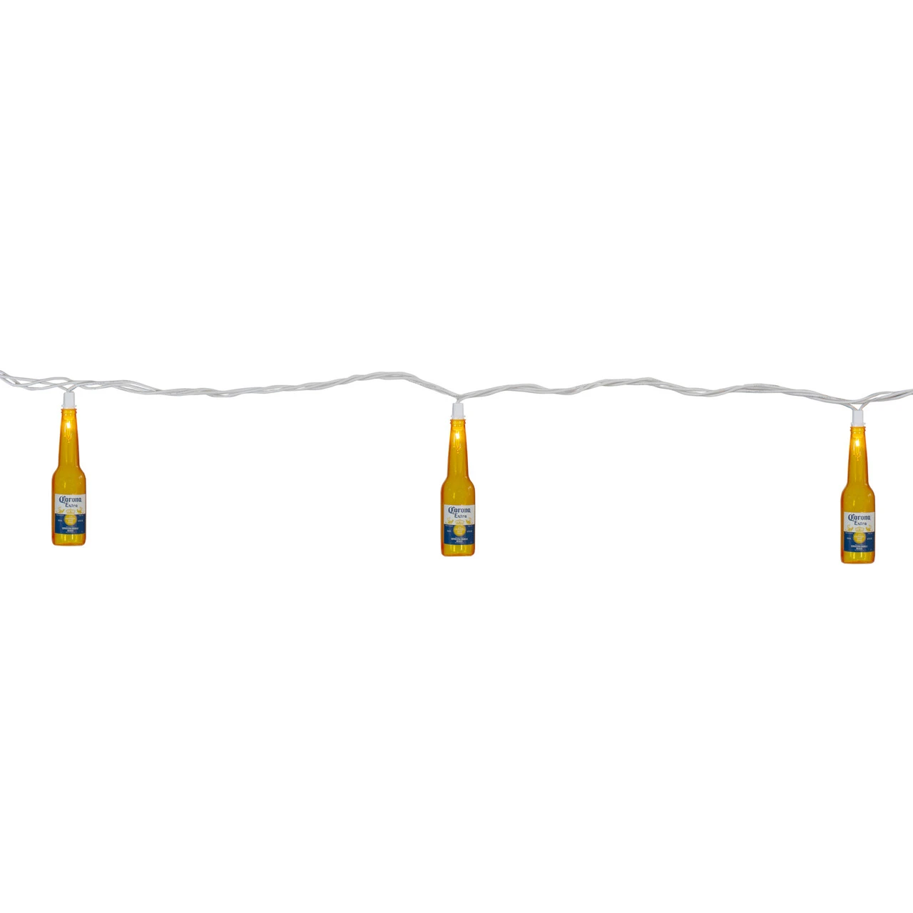 10-Count Clear Corona Extra Beer Bottle Patio Light Set, 9ft White Wire 3 10-Count Clear Corona Extra Beer Bottle Patio Light Set, 9ft White Wire - Image 3