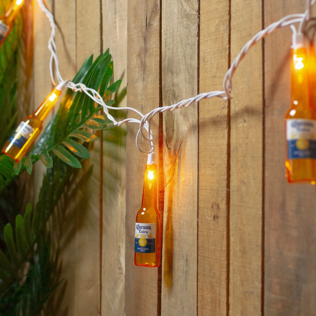 10-Count Clear Corona Extra Beer Bottle Patio Light Set, 9ft White Wire 2 10-Count Clear Corona Extra Beer Bottle Patio Light Set, 9ft White Wire - Image 2