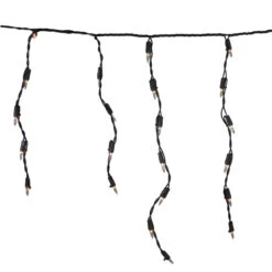 100 Count Clear Mini Icicle Christmas Lights - 3.5 Ft Black Wire -Best Christmas Store northlight ha91225 layered 56650.1667572261
